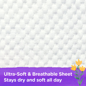 Natural Blossom Band Baby Diapers | Ultra-Slim, Hypoallergenic, Super Soft, Vegan | Size 5 (XL, 26–37 lbs) | 22 Count