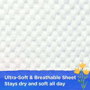 Natural Blossom Band Baby Diapers | Ultra-Slim, Hypoallergenic, Super Soft, Vegan | Size 4 (L, 20–31 lbs) | 24 Count