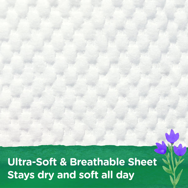 Natural Blossom Band Baby Diapers | Ultra-Slim, Hypoallergenic, Super Soft, Vegan | Size 3 (M, 13–24 lbs) | 28 Count