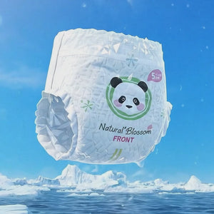 Natural Blossom Pull-On Baby Diapers | Ultra-Slim, Hypoallergenic, Super Soft, Vegan | Size 4 (2T-3T, 20-31 lbs) | 96 Count